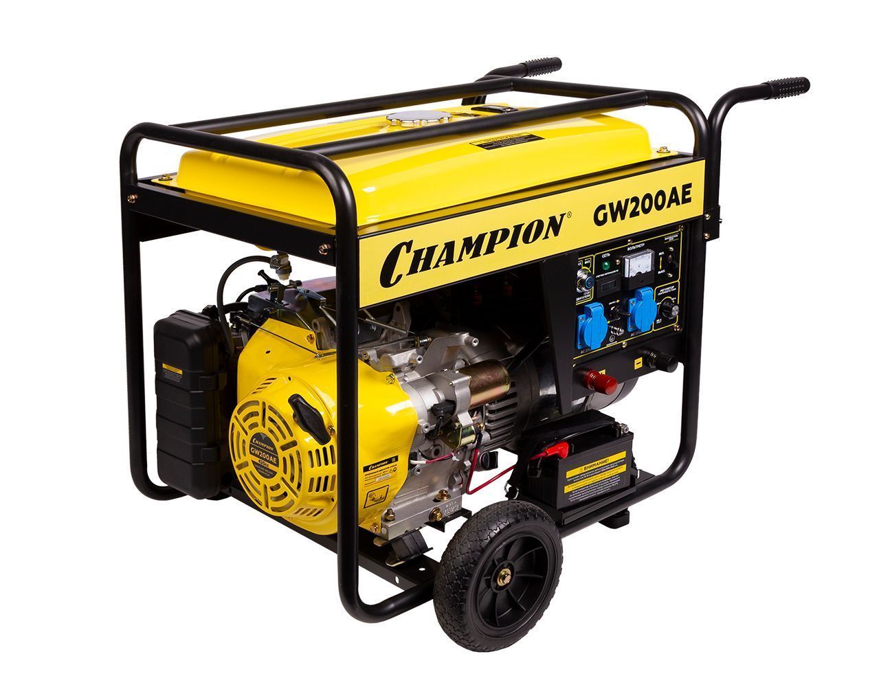 Генератор сварочный бензиновый Champion GW200AE вид модели генератор сварочный бензиновый champion gw200ae