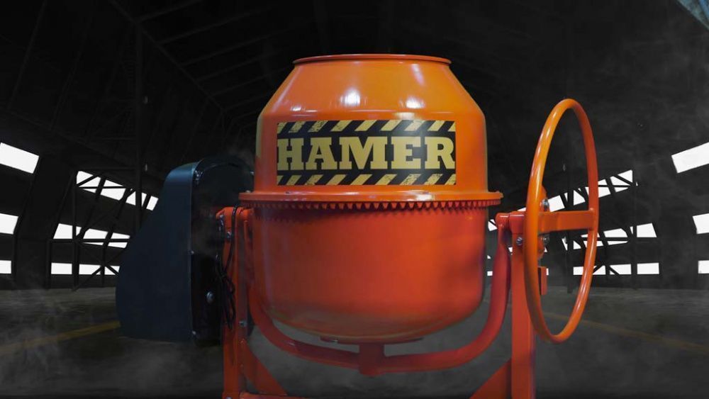 вид модели бетономешалка hamer cm-160 (0146u) уценка