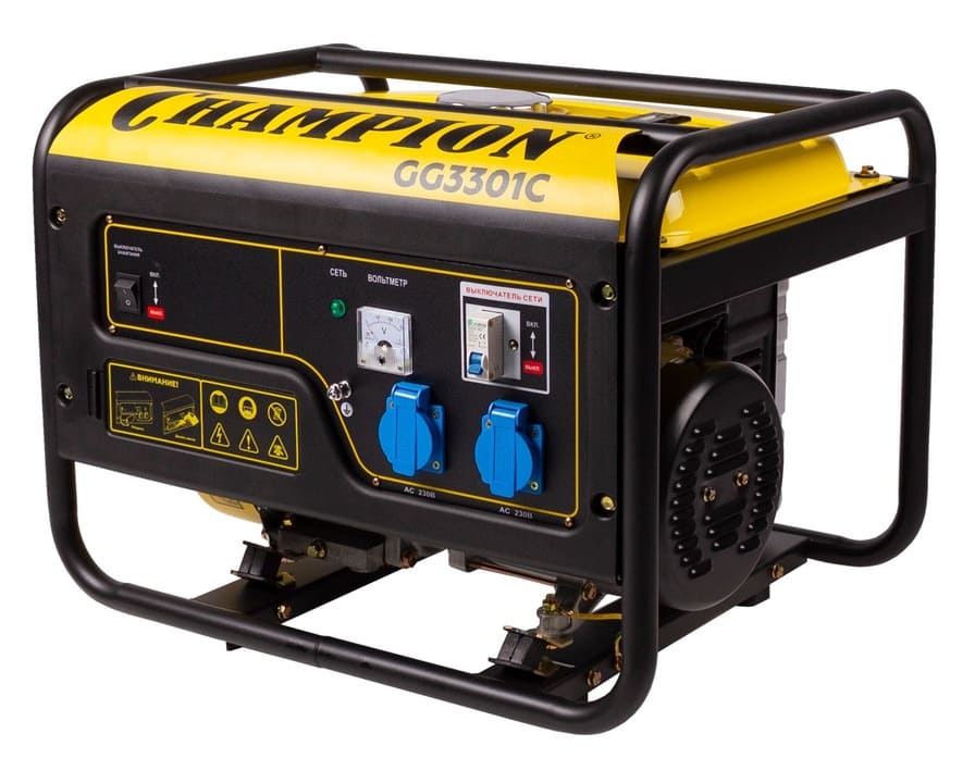общий вид модели генератор бензиновый champion gg3301c