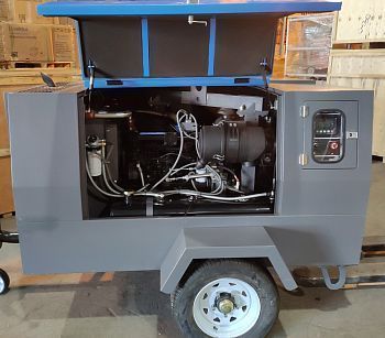 вид модели дизельный передвижной компрессор cross air borey 55-7b