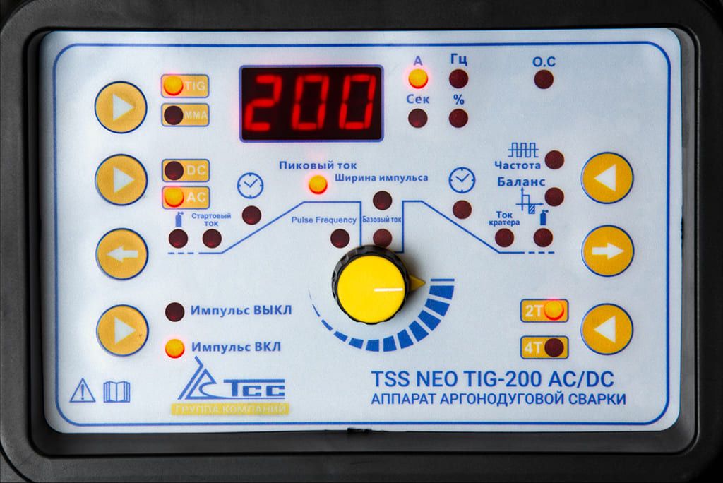 Аппарат аргонодуговой сварки TSS NEO TIG-200 AC/DC вид модели аппарат аргонодуговой сварки tss neo tig-200 ac/dc