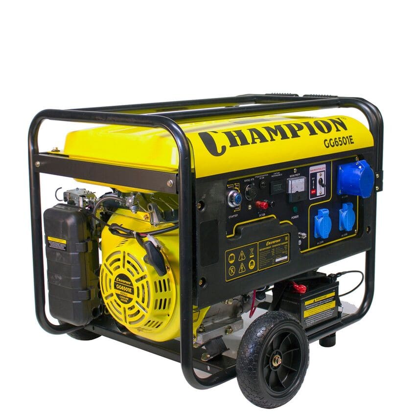 общий вид модели генератор бензиновый champion gg6501e