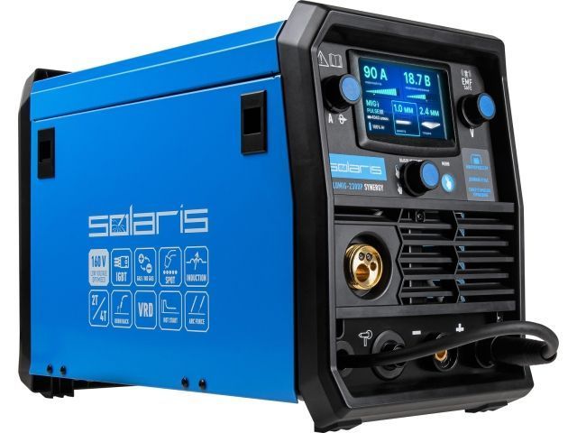 вид модели сварочный полуавтомат solaris alumig-230dp synergy