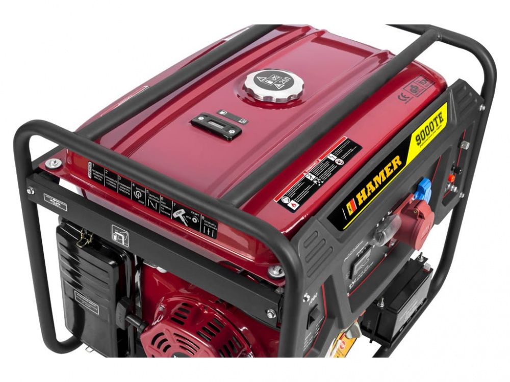 вид модели бензогенератор hamer 9000te-pro (трехфазный)