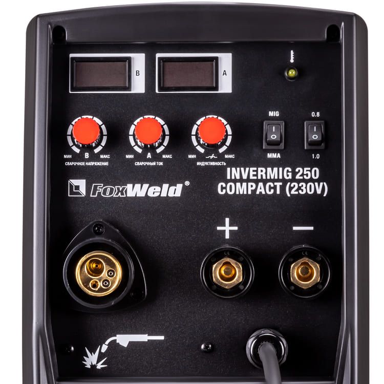 вид модели сварочный полуавтомат foxweld invermig 250 compact (230v)