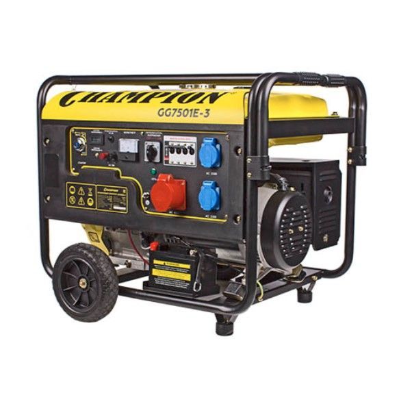 вид модели генератор бензиновый champion gg7501е-3