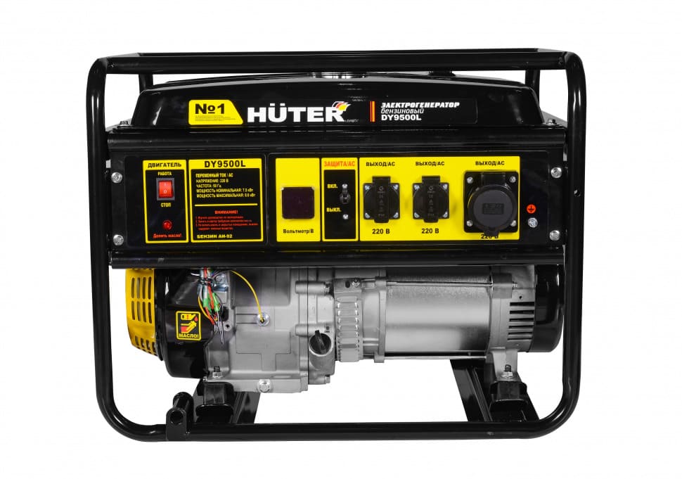 вид модели генератор бензиновый huter dy9500l