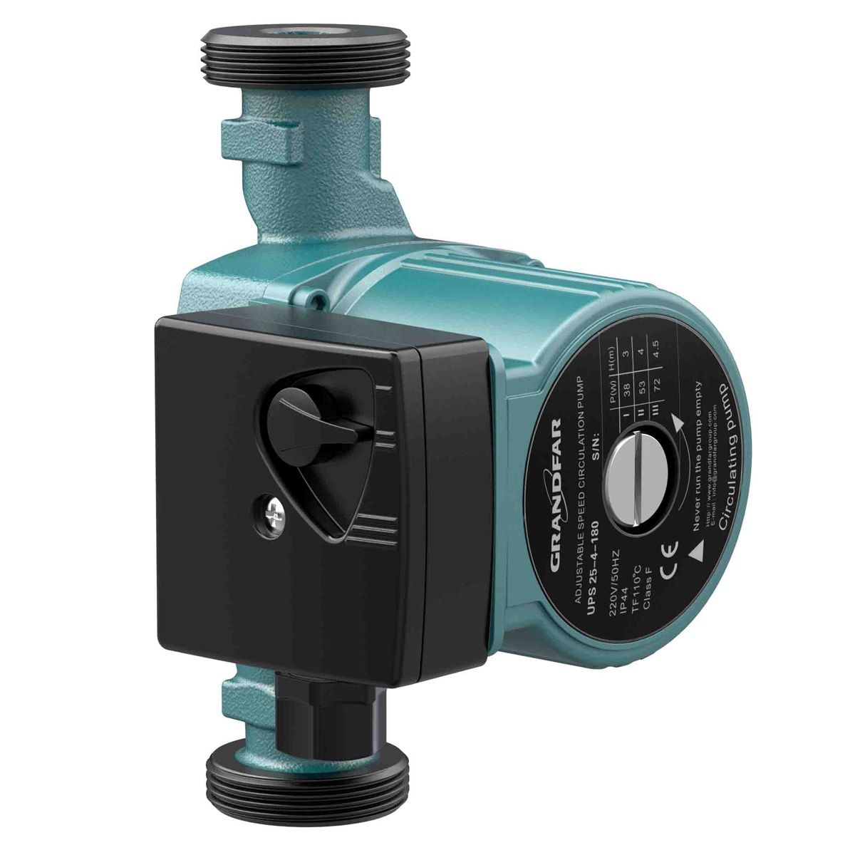 Насос циркуляционный Grandfar UPS40-12-250TF вид модели насос циркуляционный grandfar ups40-12-250tf