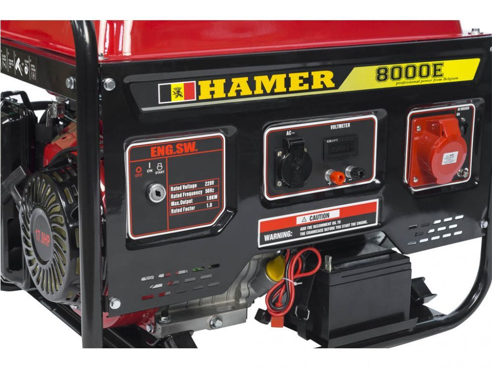 Бензогенератор HAMER 8000E вид модели бензогенератор hamer 8000e