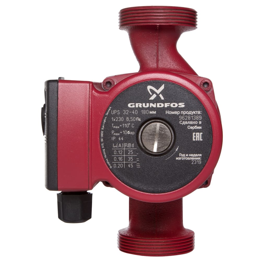 Насос циркуляционный Grundfos UPS 32-40 вид модели насос циркуляционный grundfos ups 32-40
