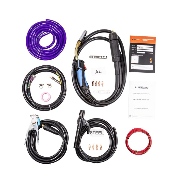 Сварочный полуавтомат Foxweld SAGGIO MIG 300 DP LCD вид модели сварочный полуавтомат foxweld saggio mig 300 dp lcd
