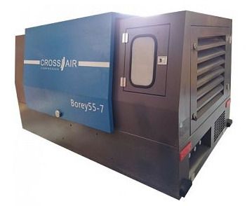 вид модели дизельный передвижной компрессор cross air borey 55-7b