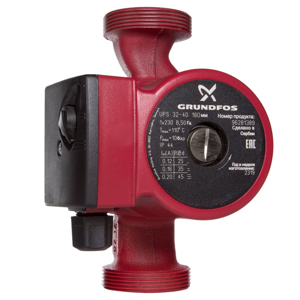 Насос циркуляционный Grundfos UPS 32-40 вид модели насос циркуляционный grundfos ups 32-40