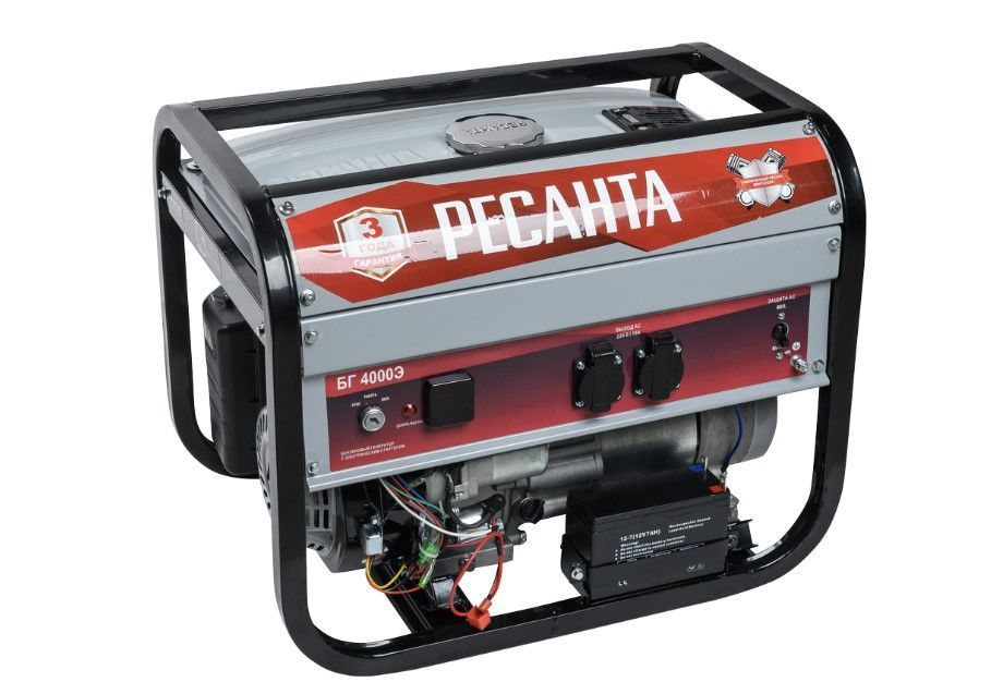 общий вид модели генератор бензиновый ресанта бг 4000 э