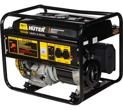 вид модели генератор бензиновый huter dy5000l