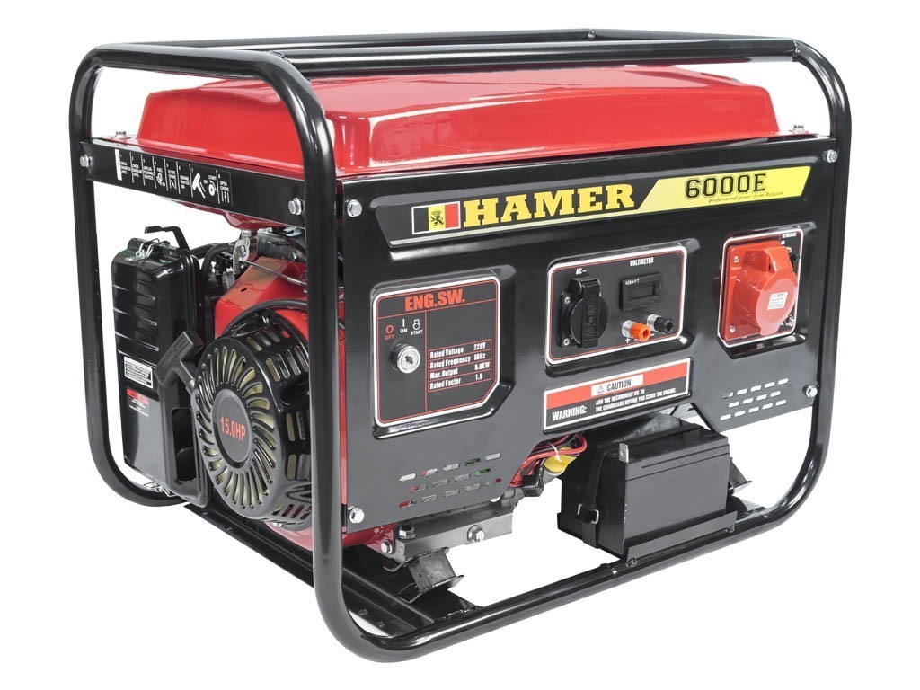 Бензогенератор HAMER 6000E вид модели бензогенератор hamer 6000e