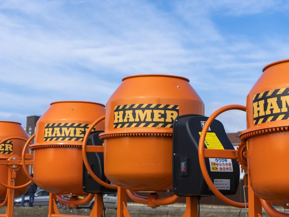 вид модели бетономешалка hamer cm-200