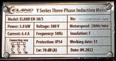 вид модели компрессорный двигатель eland en-30/3