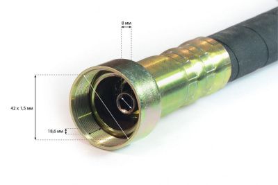 вид модели гибкий вал тсс ввн-1,5/25 ш (шестигранник)