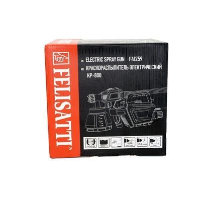 вид модели краскопульт электрический felisatti, 800, 800 вт, 1000 мл/мин, бак 1300 мл