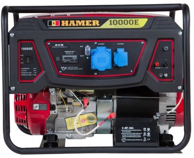 вид модели бензогенератор hamer 10000e-pro