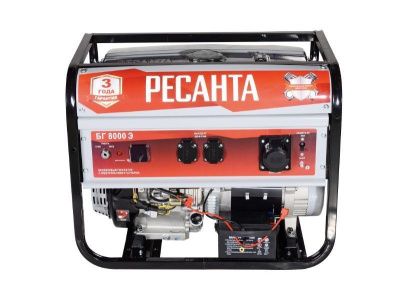 вид модели генератор бензиновый ресанта бг 8000 э