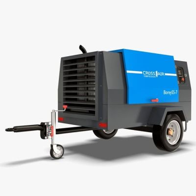 вид модели дизельный передвижной компрессор cross air borey 41-7f