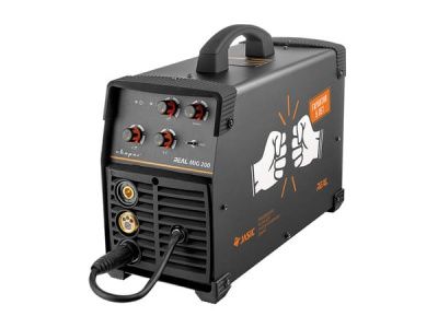 вид модели сварочный полуавтомат сварог mig 200 "real" (n24002n) black (маска+краги)