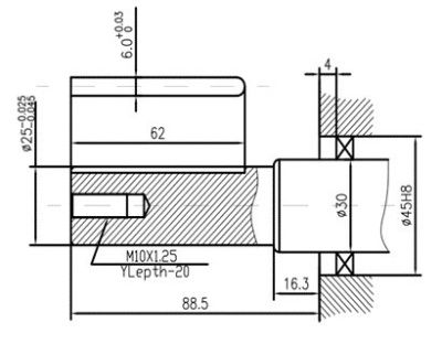 вид модели двигатель дизельный tss excalibur 186fa - k0 (вал цилиндр под шпонку 25/72.2 / key)