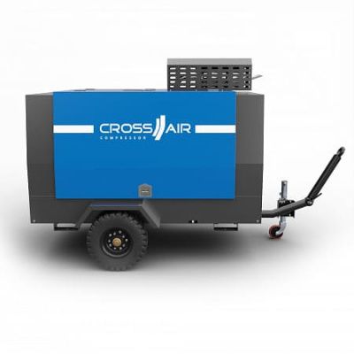 вид модели дизельный передвижной компрессор cross air borey65-10f