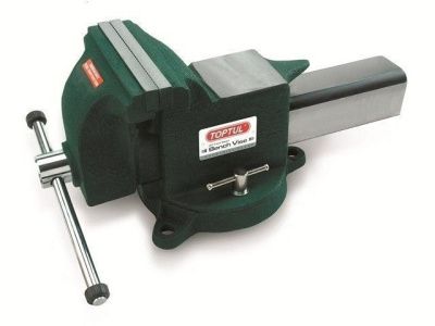 вид модели тиски слесарные, поворотные toptul djac0105, 130 мм