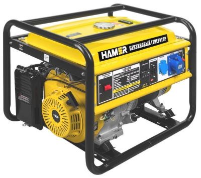 вид модели бензиновый генератор hamer 11000м 