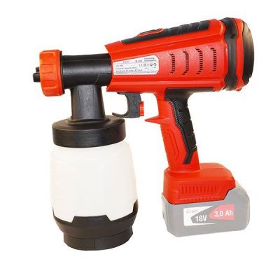 вид модели краскопульт аккумуляторный felisatti, 18 в, 0,1-0,2 бар, 1 л/мин, бак 800 мл