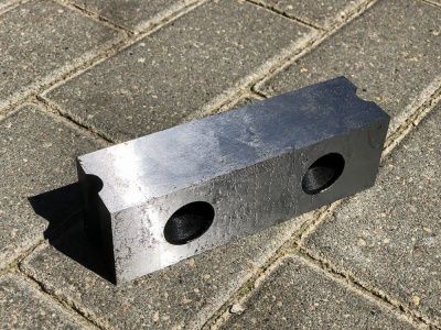 вид модели ножи для рубочного станка смж-172 110х40х18 под потай без резьбы  (сталь 6хв2с)